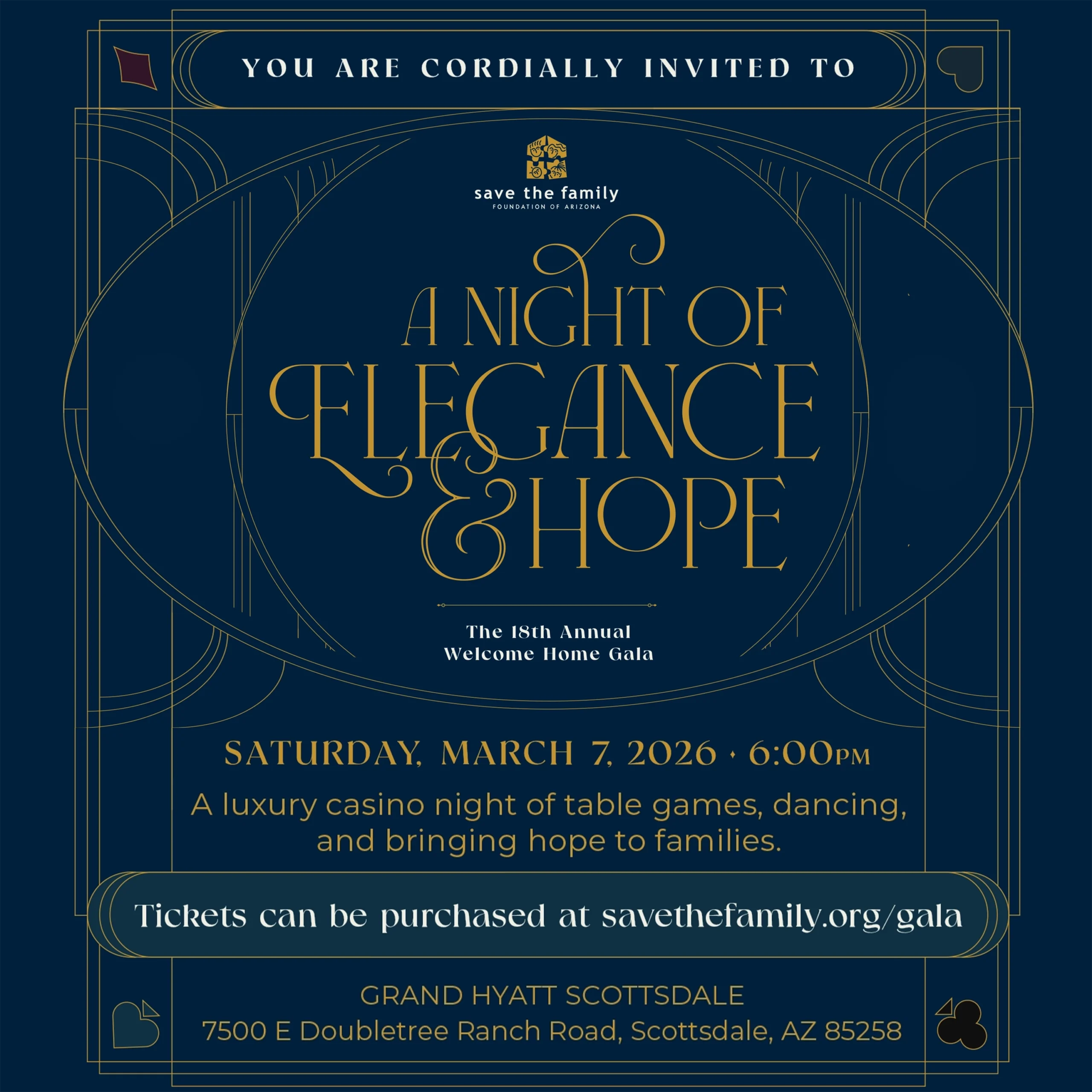 Save The Family's 18th Annual Welcome Home Gala: A Night Of Elegance & Hope